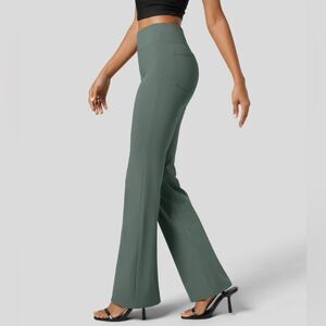 Halara Flex™ High Waisted Back Side Pocket Slight Flare Work Pants Small